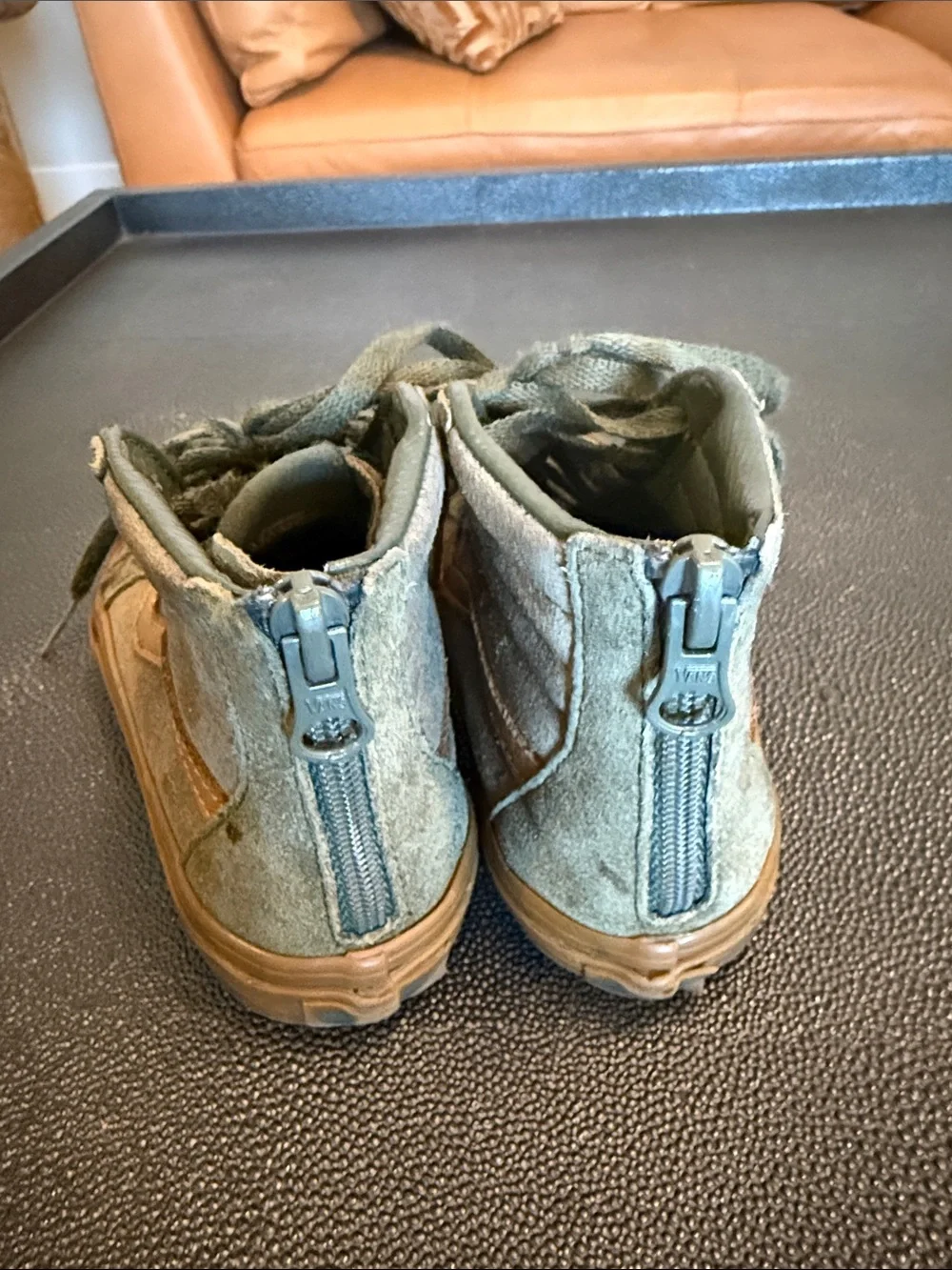 Vans Olive Green Gum Suede High-Top Sneakers size 11